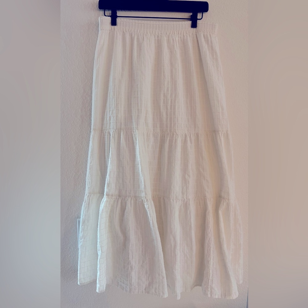 Faherty maxi skirt, white